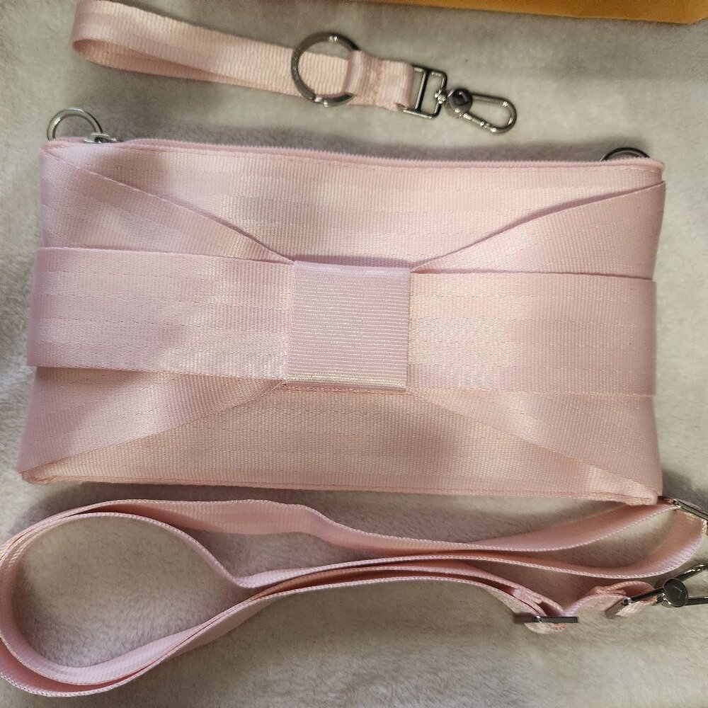 Harveys Rose Quartz Bow Clutch